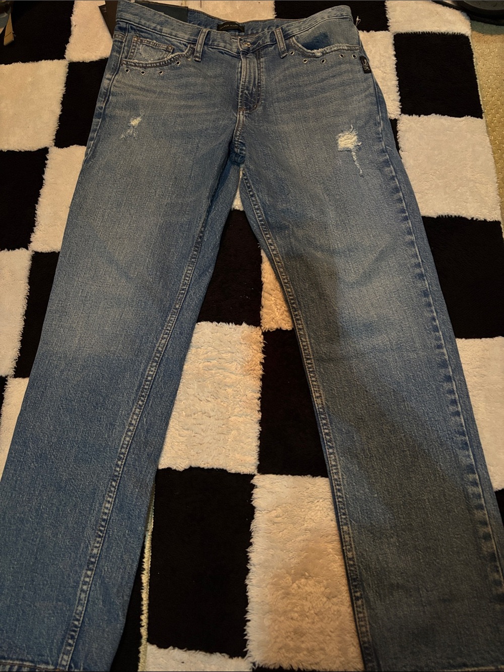 Silver Classic Mid-Rise Straight Leg Jeans - Light Blue